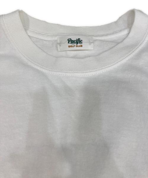 Pacific GOLF CLUB（パシフィックゴルフクラブ）Pacific GOLF CLUB (パシフィックゴルフクラブ) 半袖刺繍Ｔシャツ ホワイト サイズ:Lの古着・服飾アイテム