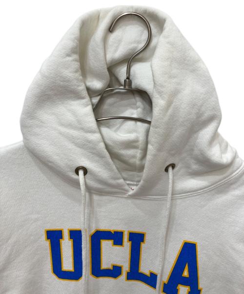 Champion REVERSE WEAVE（チャンピオン リバース ウィーブ）Champion REVERSE WEAVE (チャンピオン リバース ウィーブ) UCLA (ユーシーエルエー) プルオーバーパーカー ホワイト サイズ:Lの古着・服飾アイテム