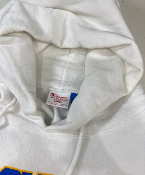 Champion REVERSE WEAVE（チャンピオン リバース ウィーブ）Champion REVERSE WEAVE (チャンピオン リバース ウィーブ) UCLA (ユーシーエルエー) プルオーバーパーカー ホワイト サイズ:Lの古着・服飾アイテム