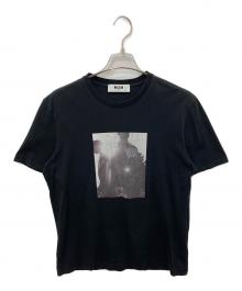 MSGM（エムエスジーエム）の古着「フォトプリントTシャツ」｜ブラック