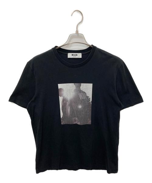 MSGM（エムエスジーエム）MSGM (エムエスジーエム) フォトプリントTシャツ ブラック サイズ:Ｍの古着・服飾アイテム