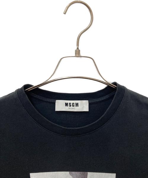 MSGM（エムエスジーエム）MSGM (エムエスジーエム) フォトプリントTシャツ ブラック サイズ:Ｍの古着・服飾アイテム