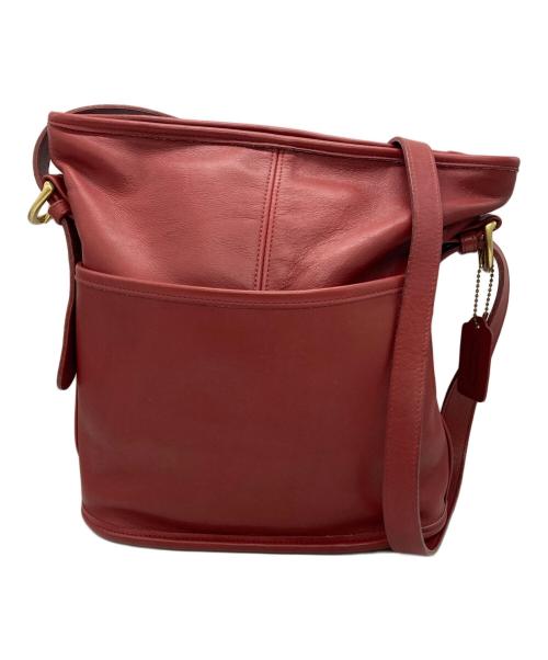 COACH（コーチ）COACH (コーチ) バケツ型ショルダーバッグ レッドの古着・服飾アイテム