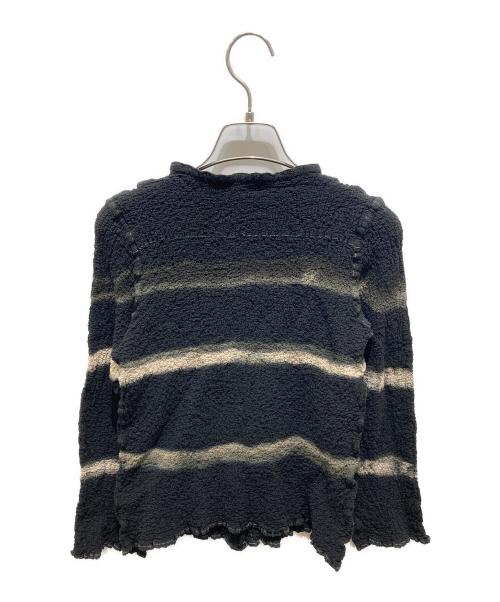 me ISSEY MIYAKE（ミーイッセイ ミヤケ）me ISSEY MIYAKE (ミーイッセイ ミヤケ) シワ加工カーディガン ブラック サイズ:記載無しの為実寸参照の古着・服飾アイテム