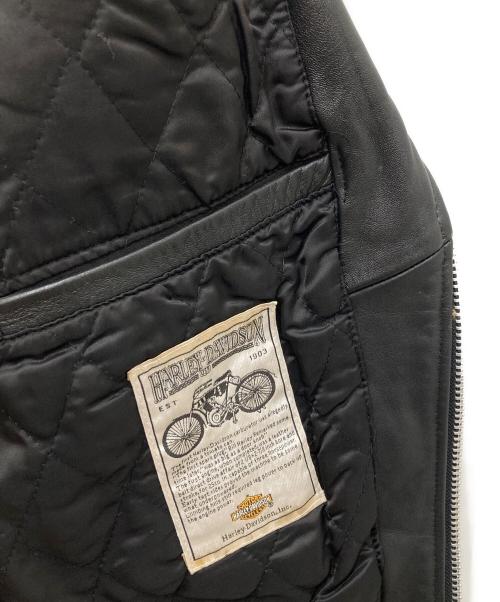 HARLEY-DAVIDSON（ハーレーダビッドソン）HARLEY-DAVIDSON (ハーレーダビッドソン) カウレザーダブルライダースジャケット ブラック サイズ:40の古着・服飾アイテム