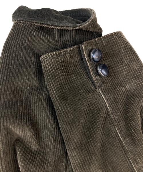 BRIONI（ブリオーニ）BRIONI (ブリオーニ) コーデゅロイ×レザー切替コート グリーン サイズ:48の古着・服飾アイテム