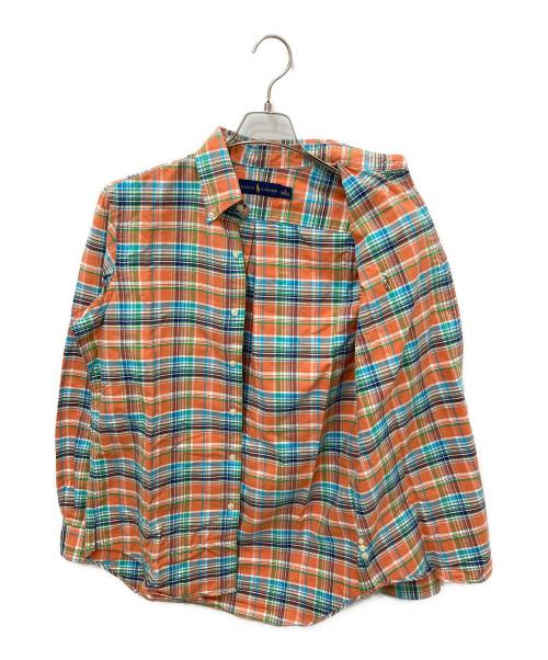 RALPH LAUREN（ラルフローレン）RALPH LAUREN (ラルフローレン) チェックシャツ オレンジ サイズ:Mの古着・服飾アイテム
