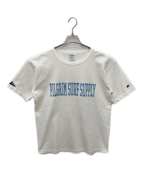 Champion（チャンピオン）Champion (チャンピオン) Pilgrim (ピルグリム) プリントTシャツ ホワイト サイズ:Ｌの古着・服飾アイテム