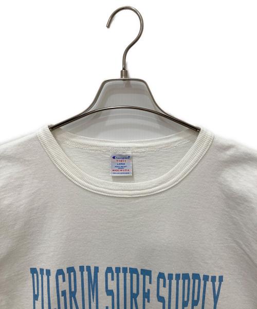 Champion（チャンピオン）Champion (チャンピオン) Pilgrim (ピルグリム) プリントTシャツ ホワイト サイズ:Ｌの古着・服飾アイテム