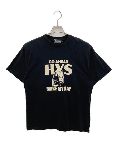 Hysteric Glamour（ヒステリックグラマー）Hysteric Glamour (ヒステリックグラマー) MAKE MY DAY Tシャツ ブラック サイズ:XLの古着・服飾アイテム