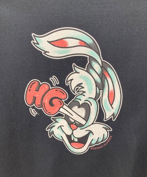 Hysteric Glamour（ヒステリックグラマー）Hysteric Glamour (ヒステリックグラマー) HYSTERIC RABBIT Tシャツ ブラック サイズ:XLの古着・服飾アイテム