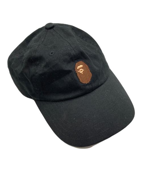 A BATHING APE（アベイシングエイプ）A BATHING APE (アベイシングエイプ) ロゴキャップ ブラックの古着・服飾アイテム