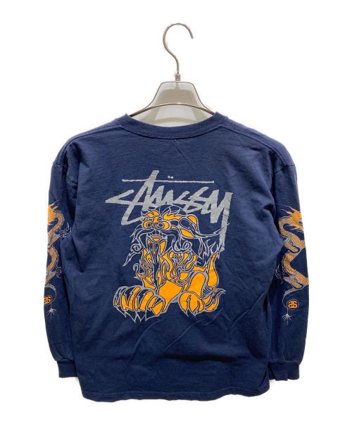 stussy（ステューシー）stussy (ステューシー) シーサーロングスリーブカットソソー ネイビー サイズ:Ｍの古着・服飾アイテム