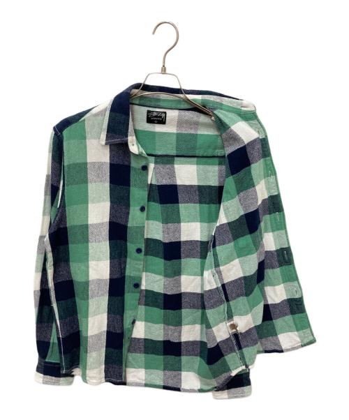 stussy（ステューシー）stussy (ステューシー) ネルシャツ グリーン サイズ:Sの古着・服飾アイテム