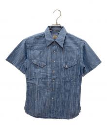 THE FLAT HEAD（ザ・フラットヘッド）の古着「半袖シャツ」｜ブルー