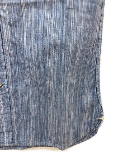 THE FLAT HEAD（ザ・フラットヘッド）THE FLAT HEAD (ザ・フラットヘッド) 半袖シャツ ブルー サイズ:38の古着・服飾アイテム