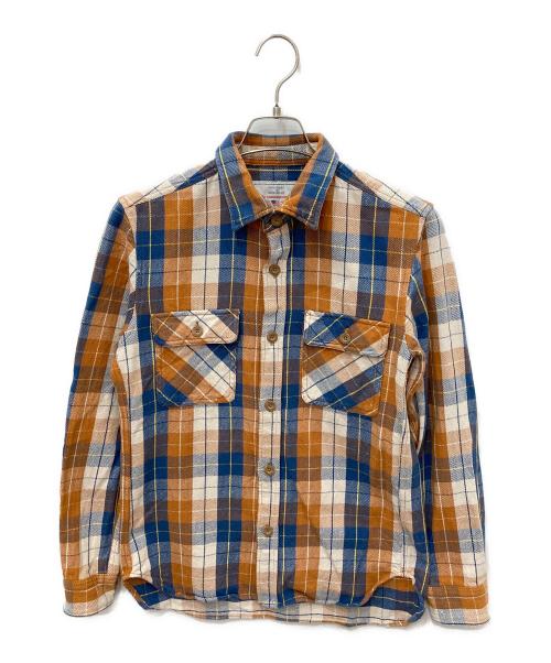 AVIREX（アヴィレックス）AVIREX (アヴィレックス) ネルシャツ ブラウン サイズ:Sの古着・服飾アイテム
