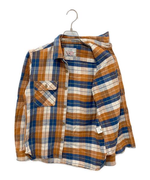 AVIREX（アヴィレックス）AVIREX (アヴィレックス) ネルシャツ ブラウン サイズ:Sの古着・服飾アイテム