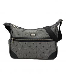 BURBERRY BLACK LABEL（バーバリーブラックレーベル）の古着「ホースロゴショルダーバッグ」｜ブラック