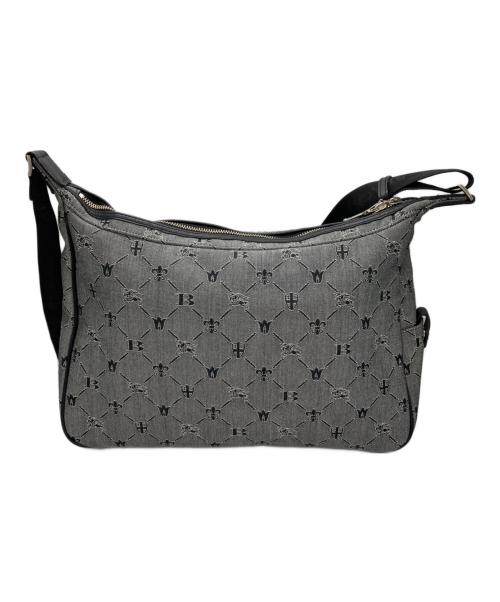 BURBERRY BLACK LABEL（バーバリーブラックレーベル）BURBERRY BLACK LABEL (バーバリーブラックレーベル) ホースロゴショルダーバッグ ブラックの古着・服飾アイテム