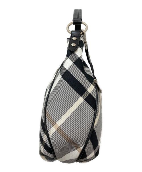 BURBERRY BLUE LABEL（バーバリー ブルー レーベル）BURBERRY BLUE LABEL (バーバリー ブルー レーベル) チェックワンショルダーバッグ ブラック×ホワイトの古着・服飾アイテム