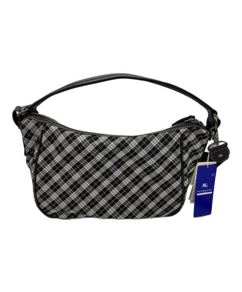 BURBERRY BLUE LABEL（バーバリー ブルー レーベル）BURBERRY BLUE LABEL (バーバリー ブルー レーベル) ダブルポケットチェックショルダーバック ブラックの古着・服飾アイテム