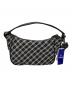 BURBERRY BLUE LABEL (バーバリー ブルー レーベル) ダブルポケットチェックショルダーバック ブラック：20000円
