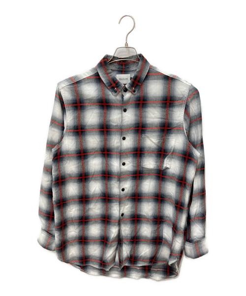 CAL O LINE（キャルオーライン）CAL O LINE (キャルオーライン) オンブレチェックシャツ ホワイト×ブラック サイズ:Lの古着・服飾アイテム