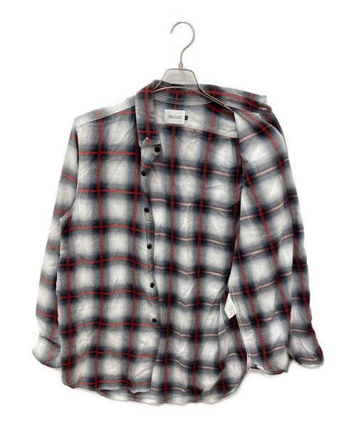 CAL O LINE（キャルオーライン）CAL O LINE (キャルオーライン) オンブレチェックシャツ ホワイト×ブラック サイズ:Lの古着・服飾アイテム