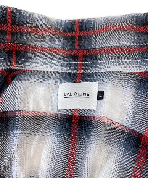 CAL O LINE（キャルオーライン）CAL O LINE (キャルオーライン) オンブレチェックシャツ ホワイト×ブラック サイズ:Lの古着・服飾アイテム