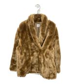 6(ROKU) BEAUTY&YOUTHロク ビューティーアンドユース）の古着「FAKE MINK FUR COAT　フェイクミンクファーコート」｜ブラウン