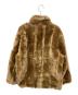 6(ROKU) BEAUTY&YOUTH (ロク ビューティーアンドユース) FAKE MINK FUR COAT　フェイクミンクファーコート ブラウン サイズ:36：10000円