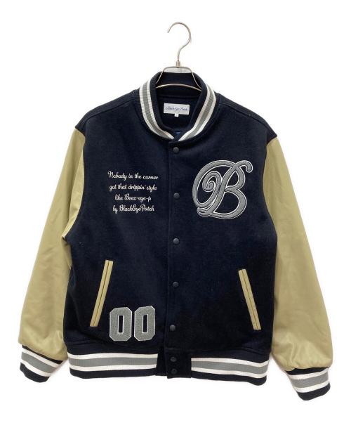 BlackEyePatch（ブラックアイパッチ）BlackEyePatch (ブラックアイパッチ) スタジャン ネイビー サイズ:Ｌの古着・服飾アイテム