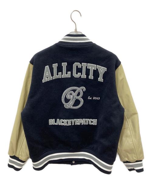 BlackEyePatch（ブラックアイパッチ）BlackEyePatch (ブラックアイパッチ) スタジャン ネイビー サイズ:Ｌの古着・服飾アイテム