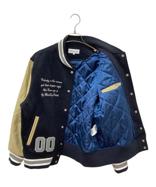 BlackEyePatch（ブラックアイパッチ）BlackEyePatch (ブラックアイパッチ) スタジャン ネイビー サイズ:Ｌの古着・服飾アイテム