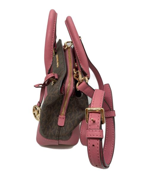 MICHAEL KORS（マイケルコース）MICHAEL KORS (マイケルコース) ショルダーバッグ ピンク×ブラウンの古着・服飾アイテム