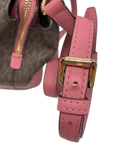 MICHAEL KORS（マイケルコース）MICHAEL KORS (マイケルコース) ショルダーバッグ ピンク×ブラウンの古着・服飾アイテム
