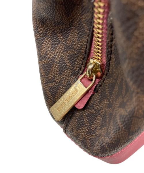 MICHAEL KORS（マイケルコース）MICHAEL KORS (マイケルコース) ショルダーバッグ ピンク×ブラウンの古着・服飾アイテム