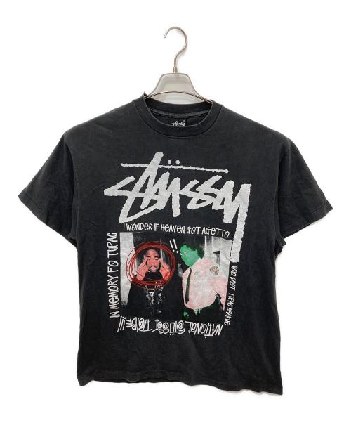 stussy（ステューシー）stussy (ステューシー) 2PAC (2パック) プリントTシャツ ブラック サイズ:XLの古着・服飾アイテム