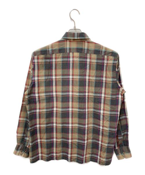 ARROW（アロー）ARROW (アロー) チェックシャツ ブラウン サイズ:Lの古着・服飾アイテム