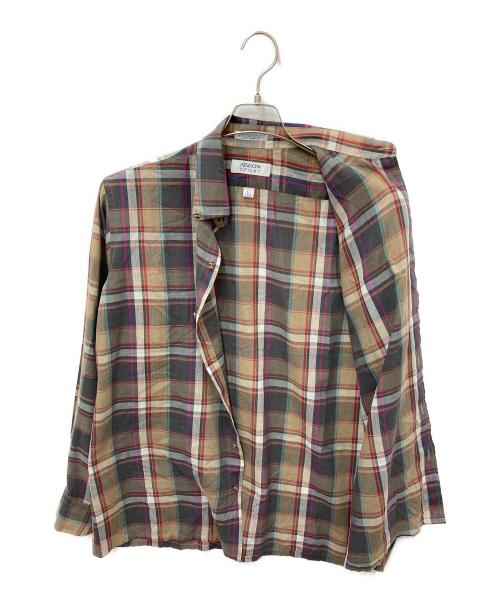 ARROW（アロー）ARROW (アロー) チェックシャツ ブラウン サイズ:Lの古着・服飾アイテム