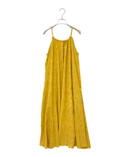 Ameri（アメリ）AMERI (アメリ) MEDI LAMP HALTER NECK DRESS　メディランプホルターネックドレス イエロー サイズ:Sの古着・服飾アイテム