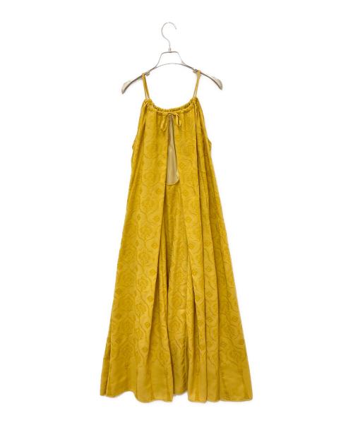 Ameri（アメリ）AMERI (アメリ) MEDI LAMP HALTER NECK DRESS　メディランプホルターネックドレス イエロー サイズ:Sの古着・服飾アイテム