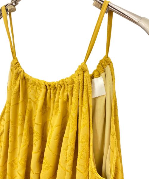 Ameri（アメリ）AMERI (アメリ) MEDI LAMP HALTER NECK DRESS　メディランプホルターネックドレス イエロー サイズ:Sの古着・服飾アイテム