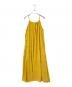 AMERI（アメリ）の古着「MEDI LAMP HALTER NECK DRESS　メディランプホルターネックドレス」｜イエロー
