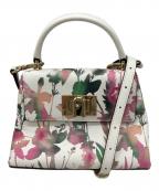 FURLAフルラ）の古着「フラワープリント2WAYショルダーバッグ」｜ベージュ