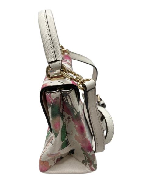 FURLA（フルラ）FURLA (フルラ) フラワープリント2WAYショルダーバッグ ベージュの古着・服飾アイテム
