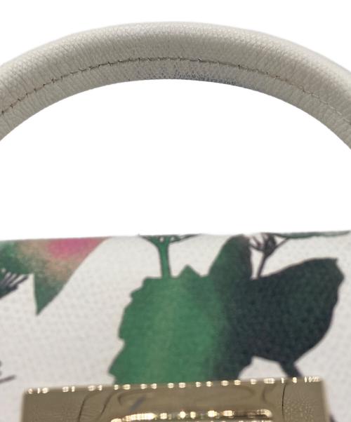 FURLA（フルラ）FURLA (フルラ) フラワープリント2WAYショルダーバッグ ベージュの古着・服飾アイテム