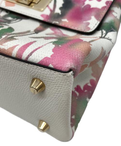 FURLA（フルラ）FURLA (フルラ) フラワープリント2WAYショルダーバッグ ベージュの古着・服飾アイテム