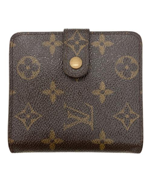LOUIS VUITTON（ルイ ヴィトン）LOUIS VUITTON (ルイ ヴィトン) モノグラム コンパクトジップ　2つ折り財布 ブラウンの古着・服飾アイテム
